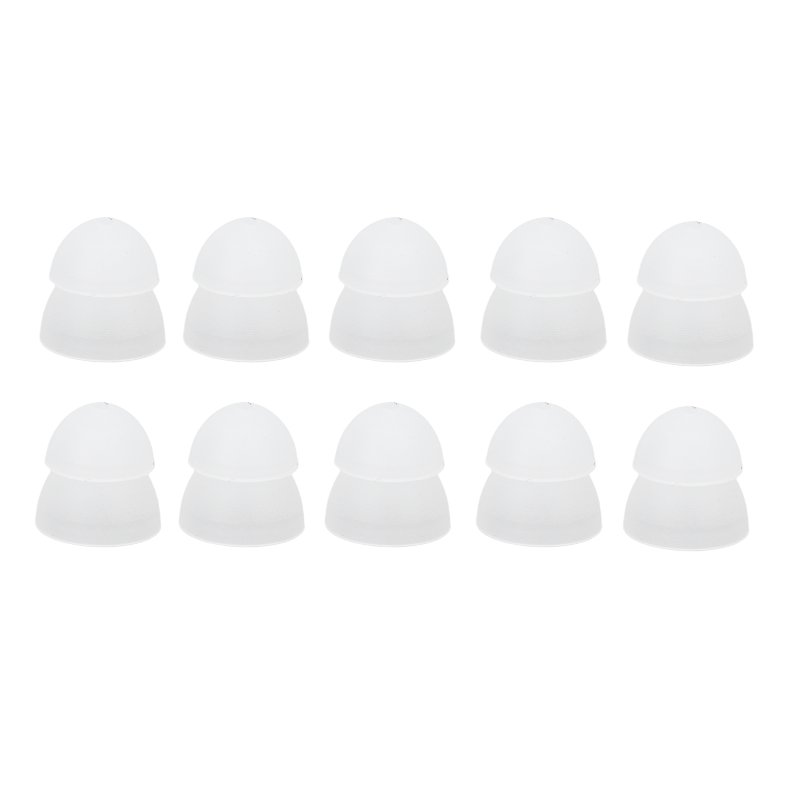 10 Weiche, Waschbare, Weiße, Antistatische Silikon-ohrstöpsel (8 Mm, Doppelwandig, Geschlossen) Für Hörgeräte.