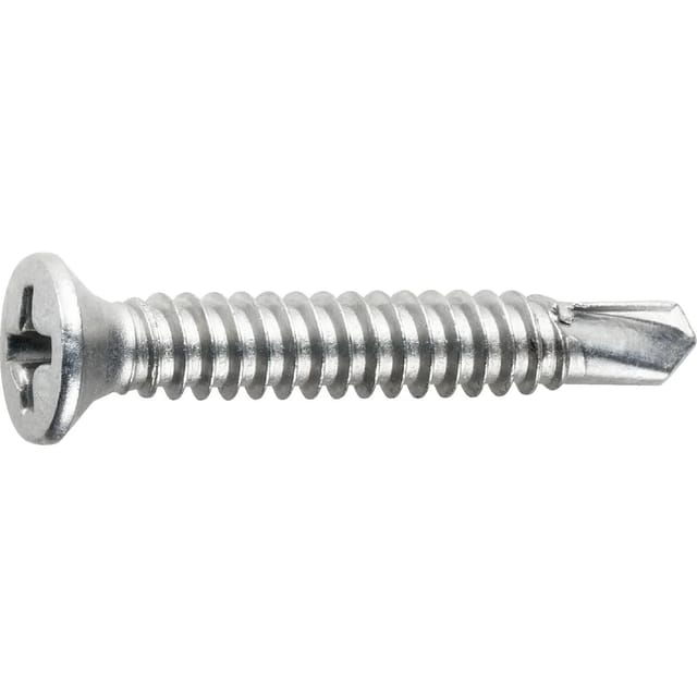 Sfs - Sp3/18 Fensterbohrschraube 3.9x25 Ph 2 Stahl Silber Für Kunststoffprofile