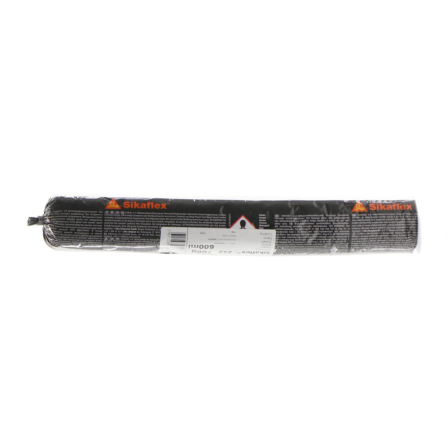 Sikaflex 252 600 Ml Schwarzer Einkomponenten-polyurethanklebstoff Für Metall, Gfk-laminate, Kunststoffe, Keramik Und Flexible Materialien