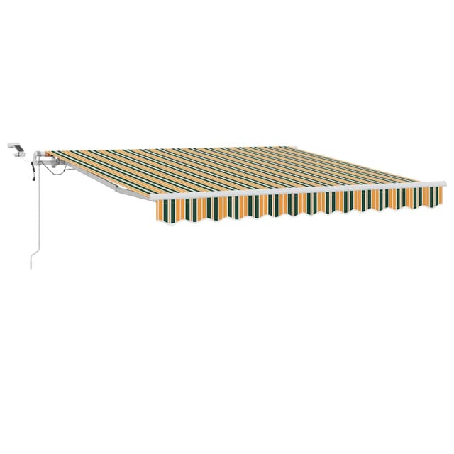 Einziehbare Markise Grün Und Gelb 300 X 250 Cm Vidaxl