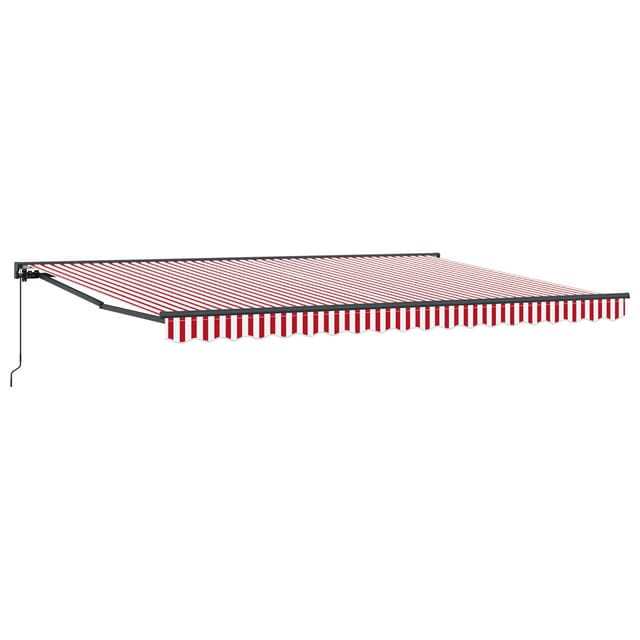 Manuell Einziehbare Markise Rot Und Weiß 4 × 3,5 M Vidaxl