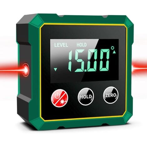 Niveau Électronique Numérique À Inclinomètre Magnétique Avec Laser, Niveau Numérique Rechargeable Usb, Base Magnétique Puissante Et Écran Lcd Rétroéclairé, Rapporteur Et Inclinomètre Pour Menuiserie (