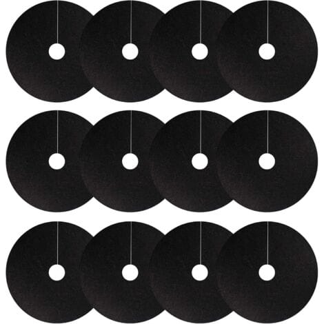 Lot De 12 Anneaux De Paillage En Tissu Non Tissé De 52 Cm (diamètre Intérieur De 6 Cm) – Barrière Anti-mauvaises Herbes Biodégradable Et Réutilisable
