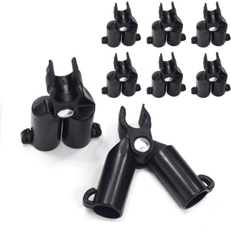 Lot De 8 Raccords Connecteurs Pour Treillis Ø11 Mm, Pour Tiges De Support De Plantes De 11 Mm, Articulés À 70° Avec Fourchette Supérieure