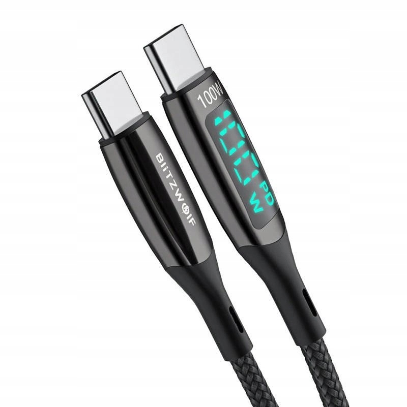 Blitzwolf Usb Typ C - Usb Typ C Kabel 1,8 M Schwarz 1 Stück.