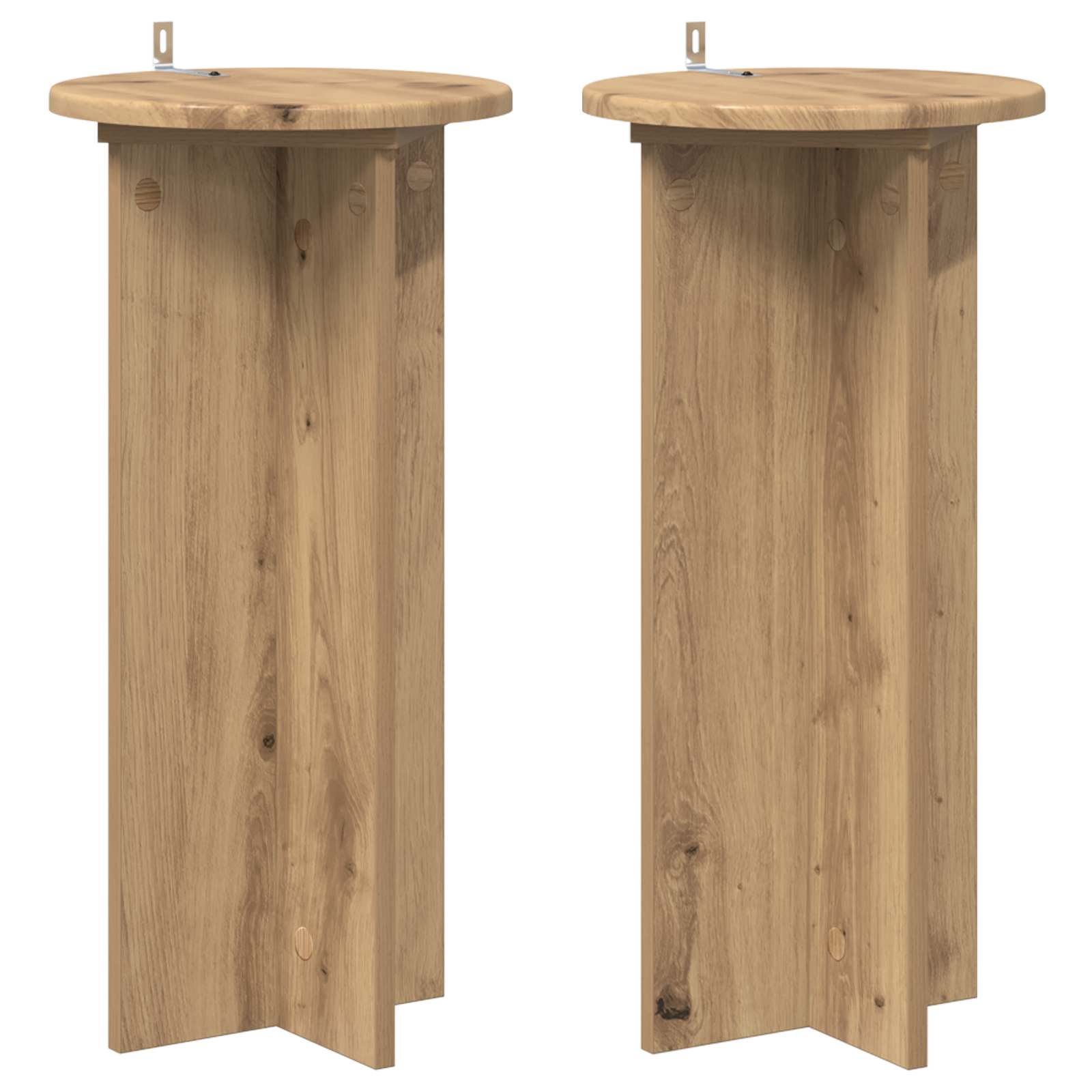 Pflanzenständer 2 Stk. Artisan-eiche 29,5 X 29,5 X 60 Cm Vidaxl