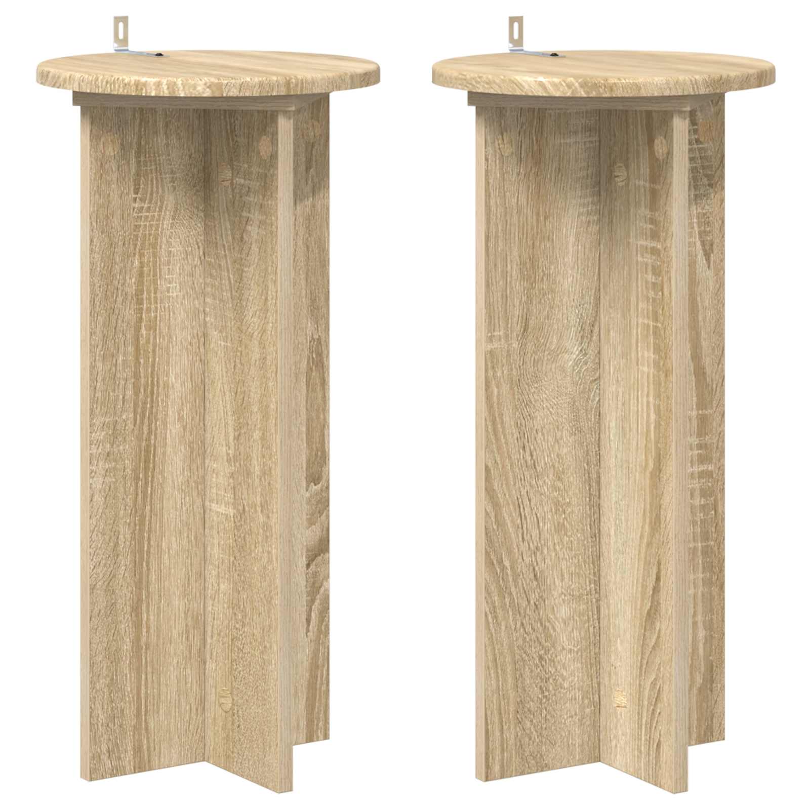 Pflanzenständer 2 Stk. Sonoma-eiche 29,5 X 29,5 X 60 Cm Vidaxl