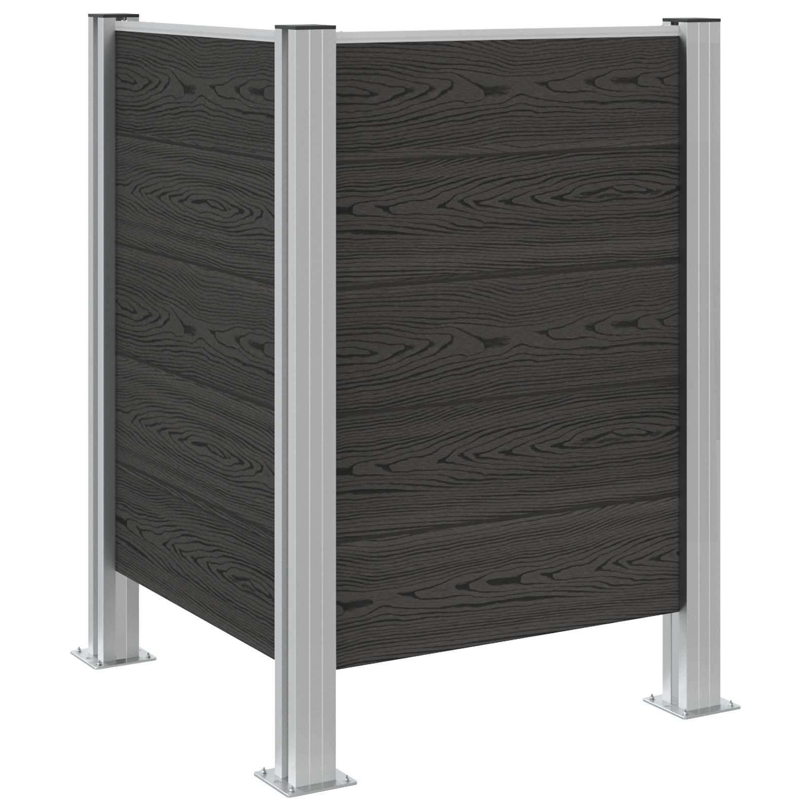 Mülltonnenzaun Grau 85 X 85 X 115 Cm Aluminium Und Wpc Vidaxl