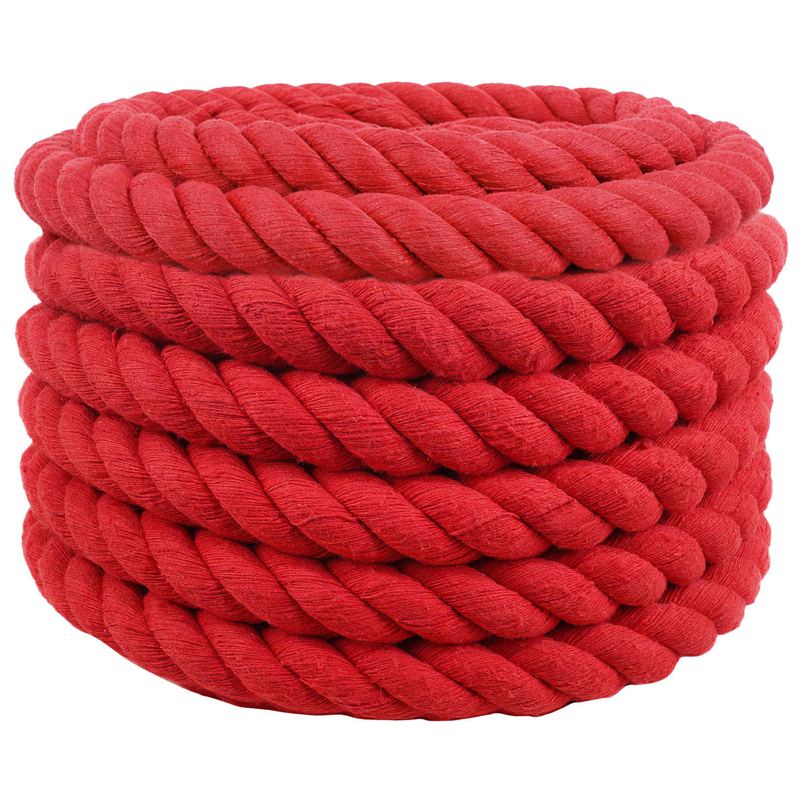 Baumwollseil 30 Mm 10 M Rot 100% Baumwolle Vidaxl