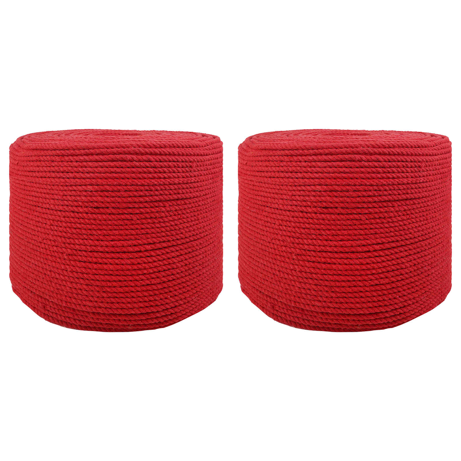 Baumwollzwirn 2 Stk. 2 Mm 100 M Rot 100% Baumwolle Vidaxl
