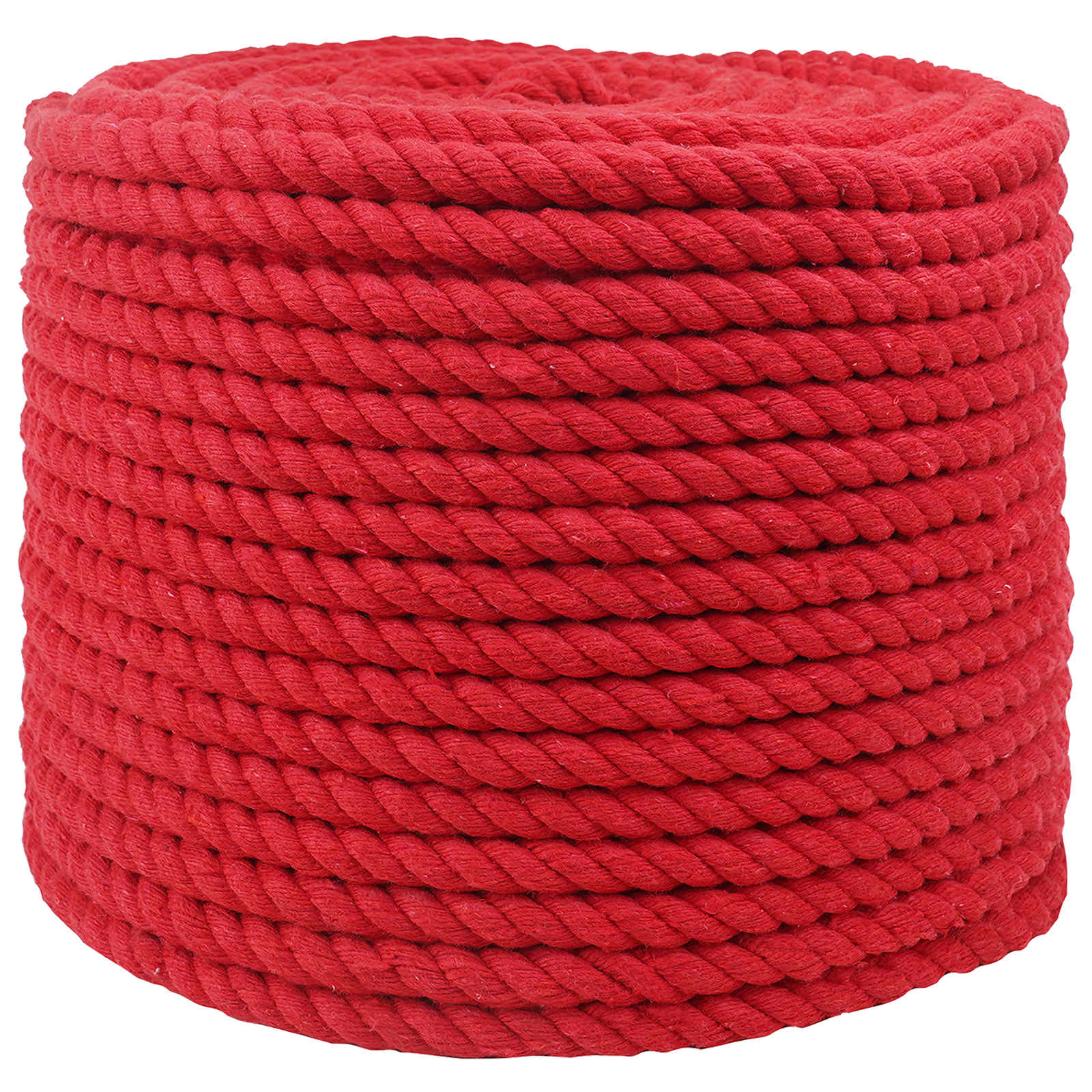 Baumwollseil 12 Mm 25 M Rot 100% Baumwolle Vidaxl