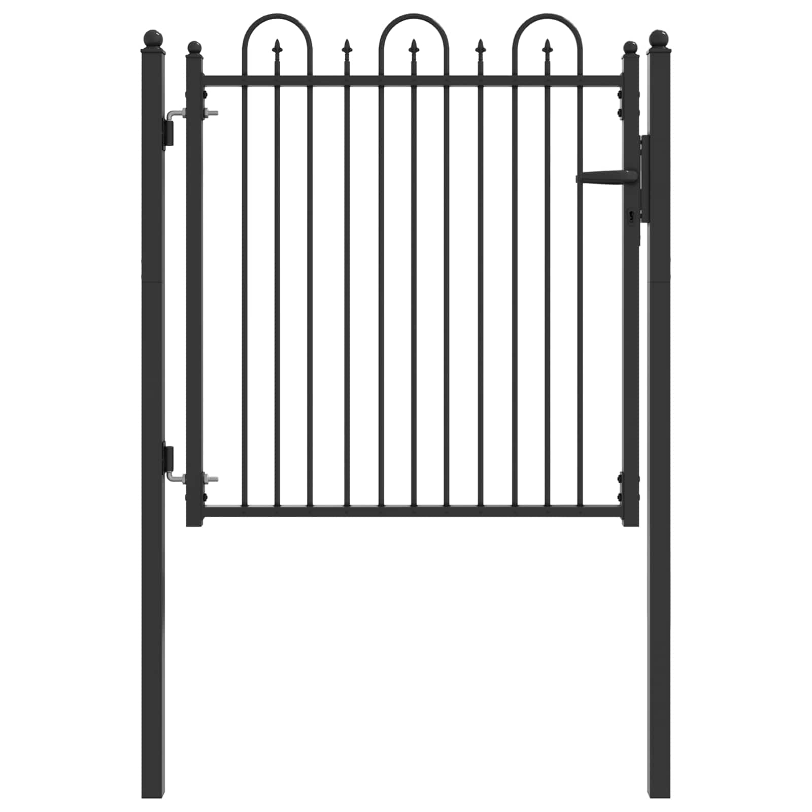 Zauntor Dronten 100 X 100 Cm Metall Schwarz Abschließbar Vidaxl