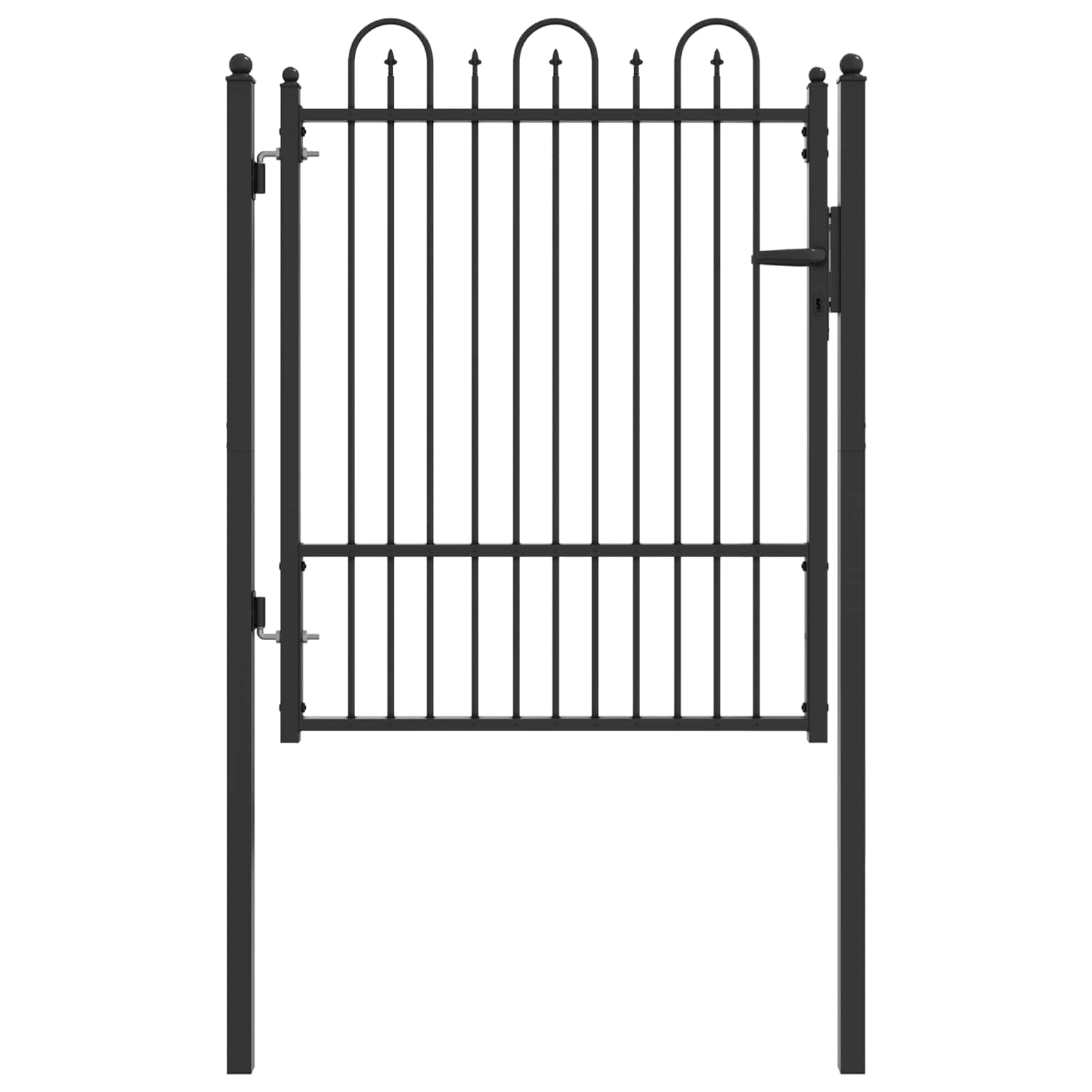 Zauntor Dronten 100 X 125 Cm Metall Schwarz Abschließbar Vidaxl