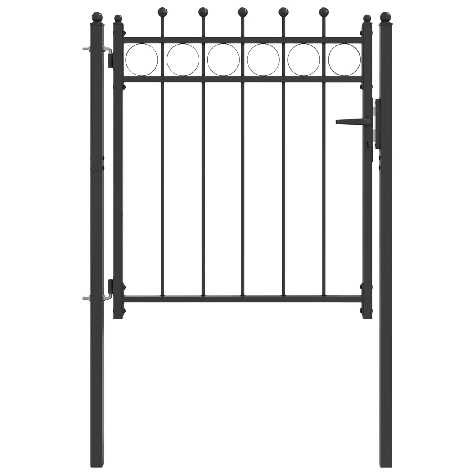 Zauntor Horst 100 X 100 Cm Metall Schwarz Abschließbar Vidaxl