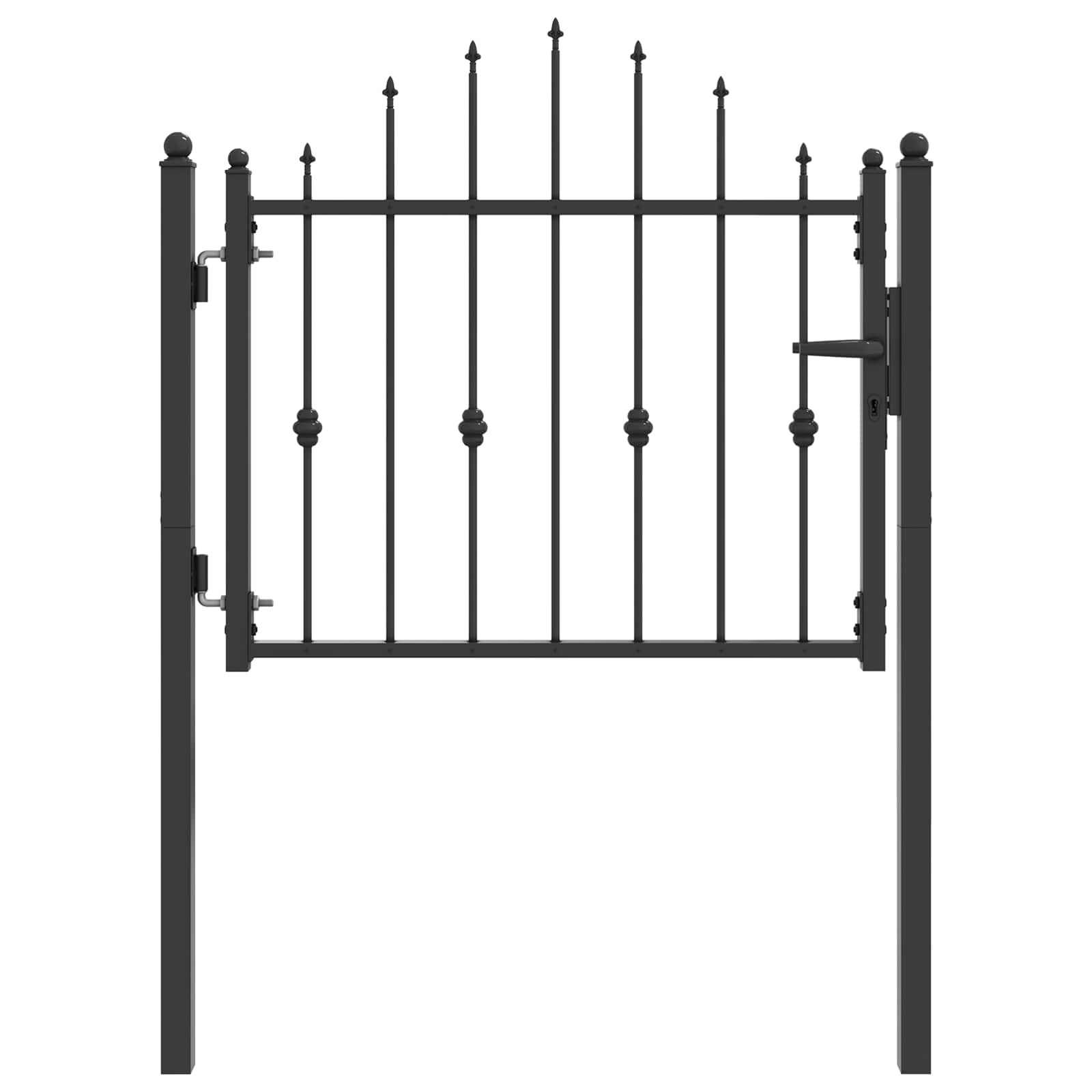 Zauntor Asten 100 X 75 Cm Metall Schwarz Abschließbar Vidaxl