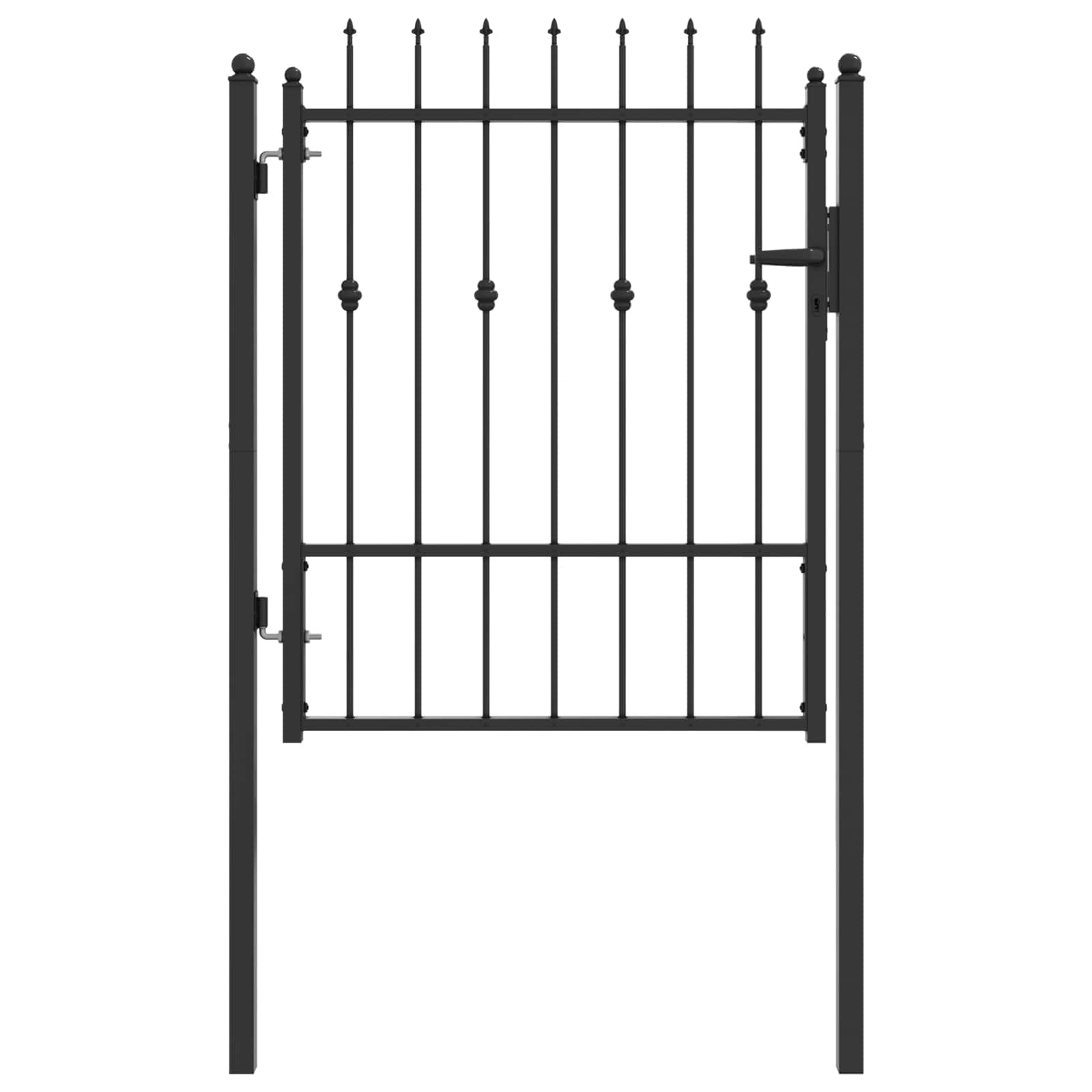 Zauntor Asten 100 X 125 Cm Metall Schwarz Abschließbar Vidaxl