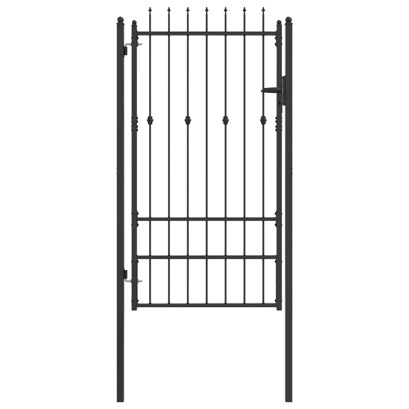 Zauntor Asten 100 X 175 Cm Metall Schwarz Abschließbar Vidaxl