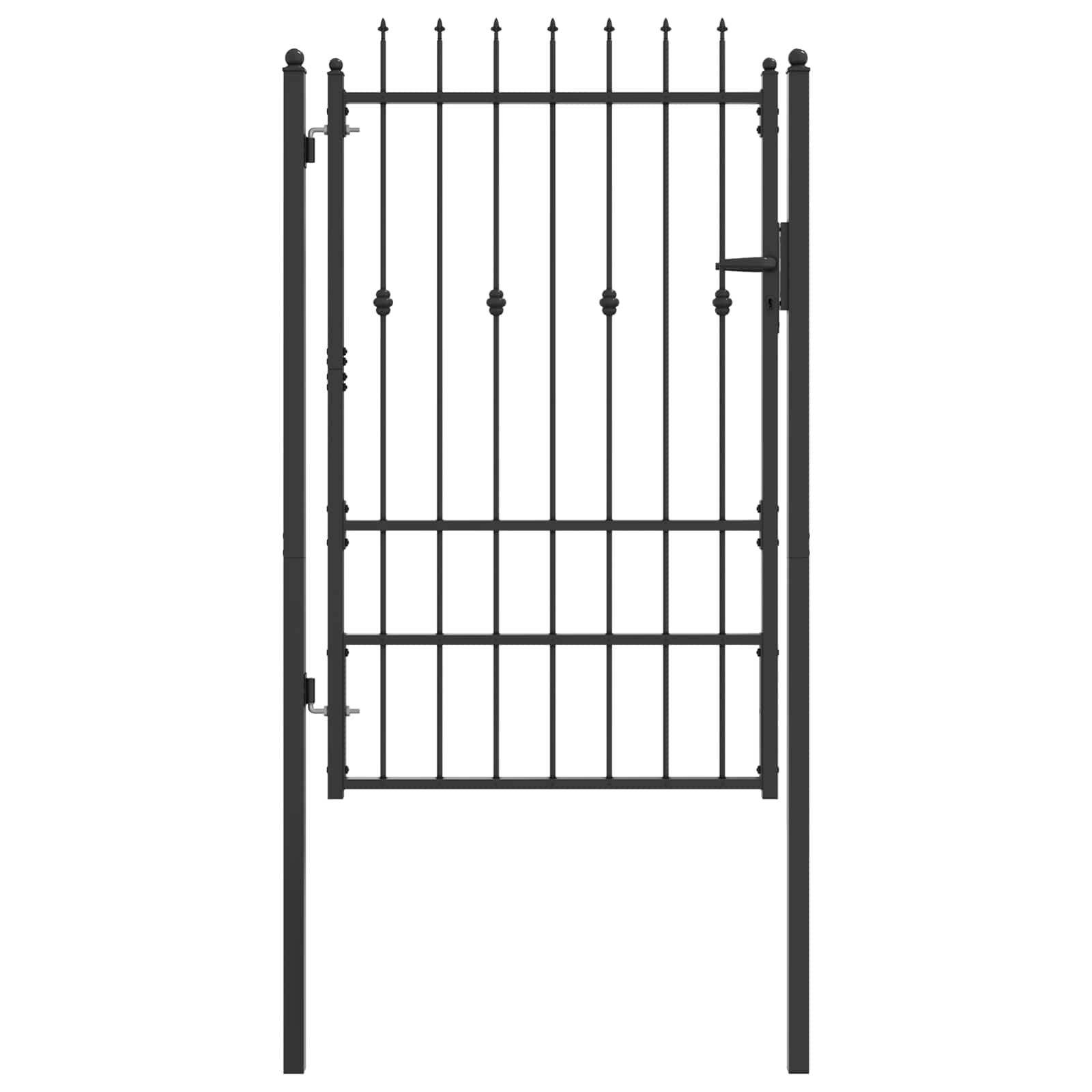 Zauntor Asten 100 X 150 Cm Metall Schwarz Abschließbar Vidaxl