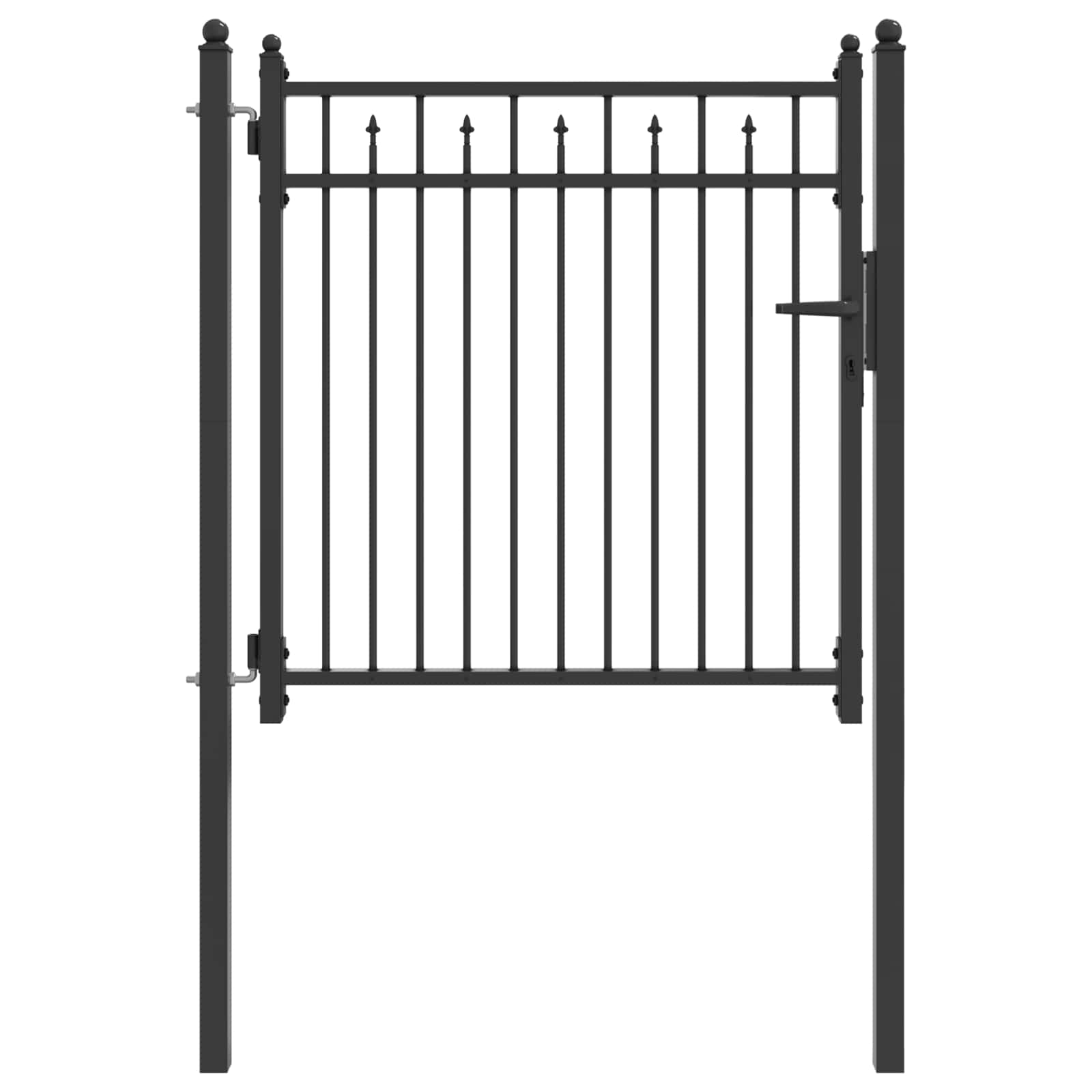 Zauntor Baarlo 100 X 100 Cm Metall Schwarz Abschließbar Vidaxl
