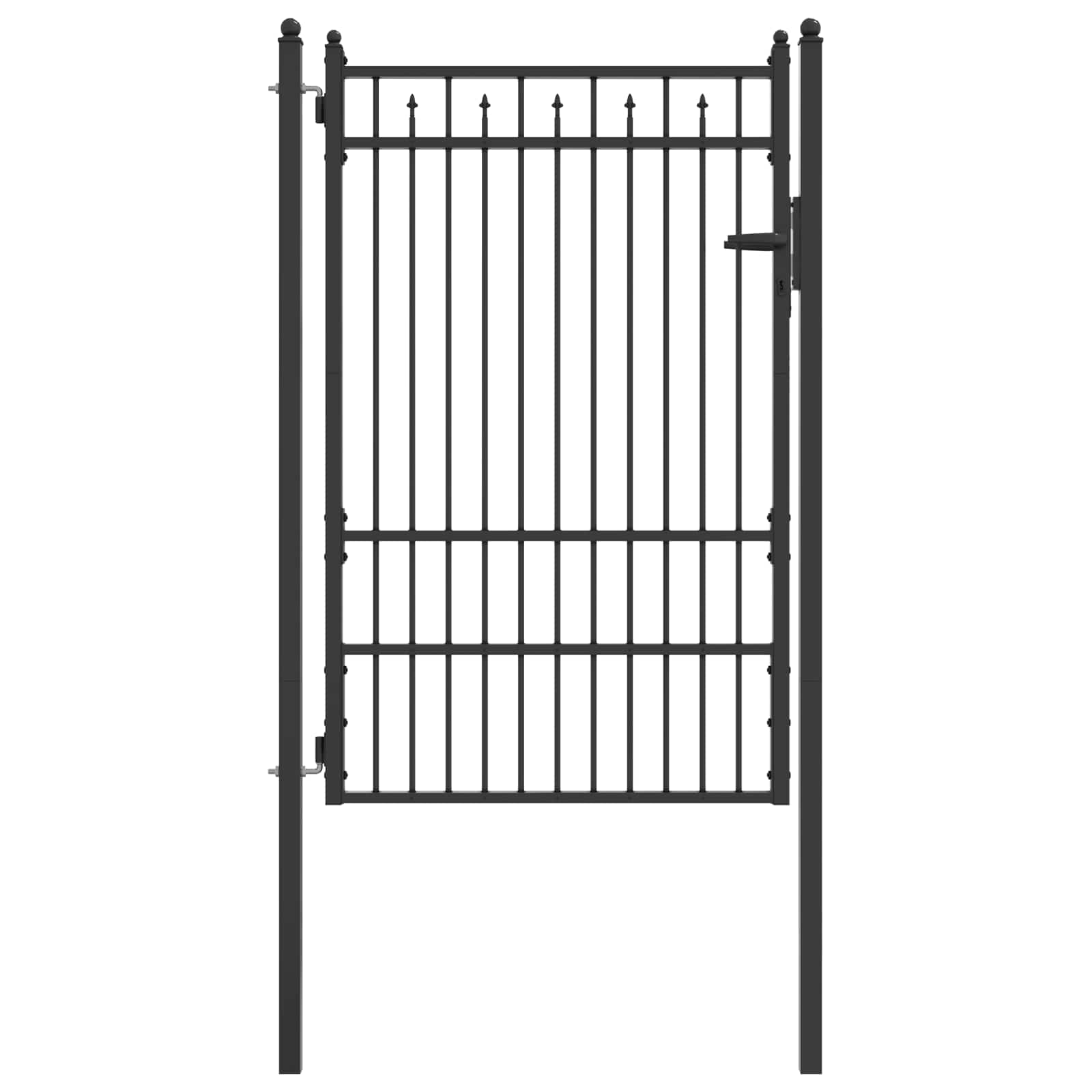 Zauntor Baarlo 100 X 150 Cm Metall Schwarz Abschließbar Vidaxl