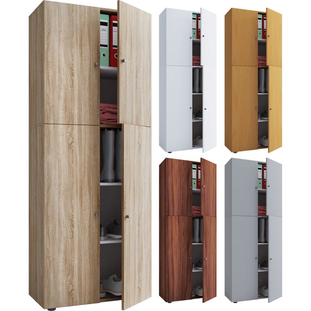 Lona Universalschrank Kleiderschrank 4 Türen Buche Dekor.