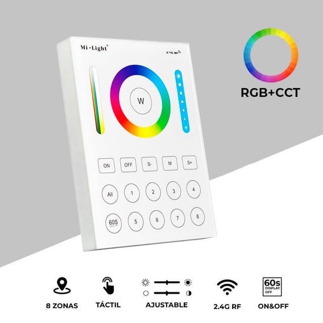 Touch-steuerpanel 8 Zonen Rgb+cct Mi Light