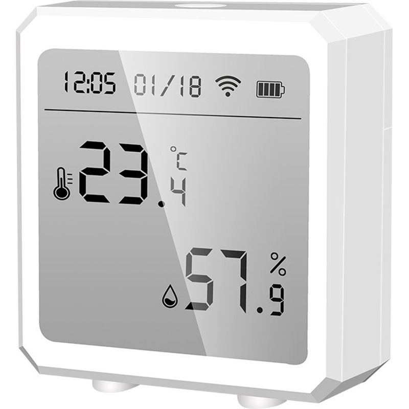 Smart Temperature And Humidity Monitor Sensor - Indoor Wireless Wifi Thermometer Hygrometer For House