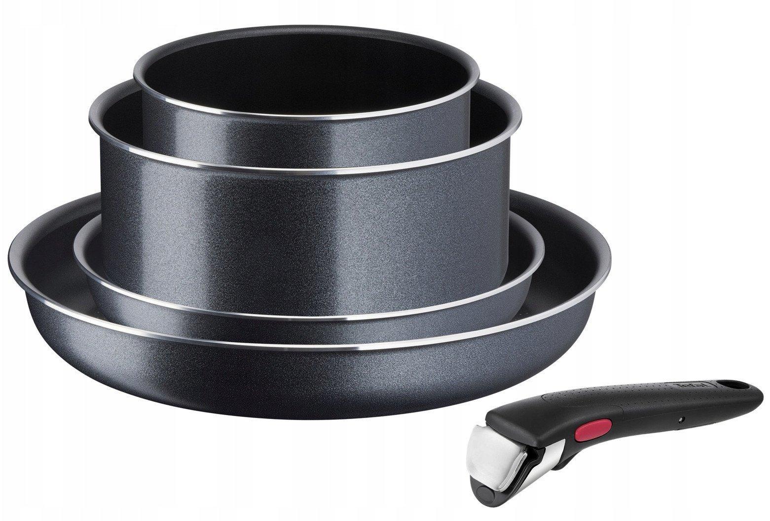 Tefal Ingenio L1589502 Set Von Schwarzen Antihaftbeschichteten Pfannen