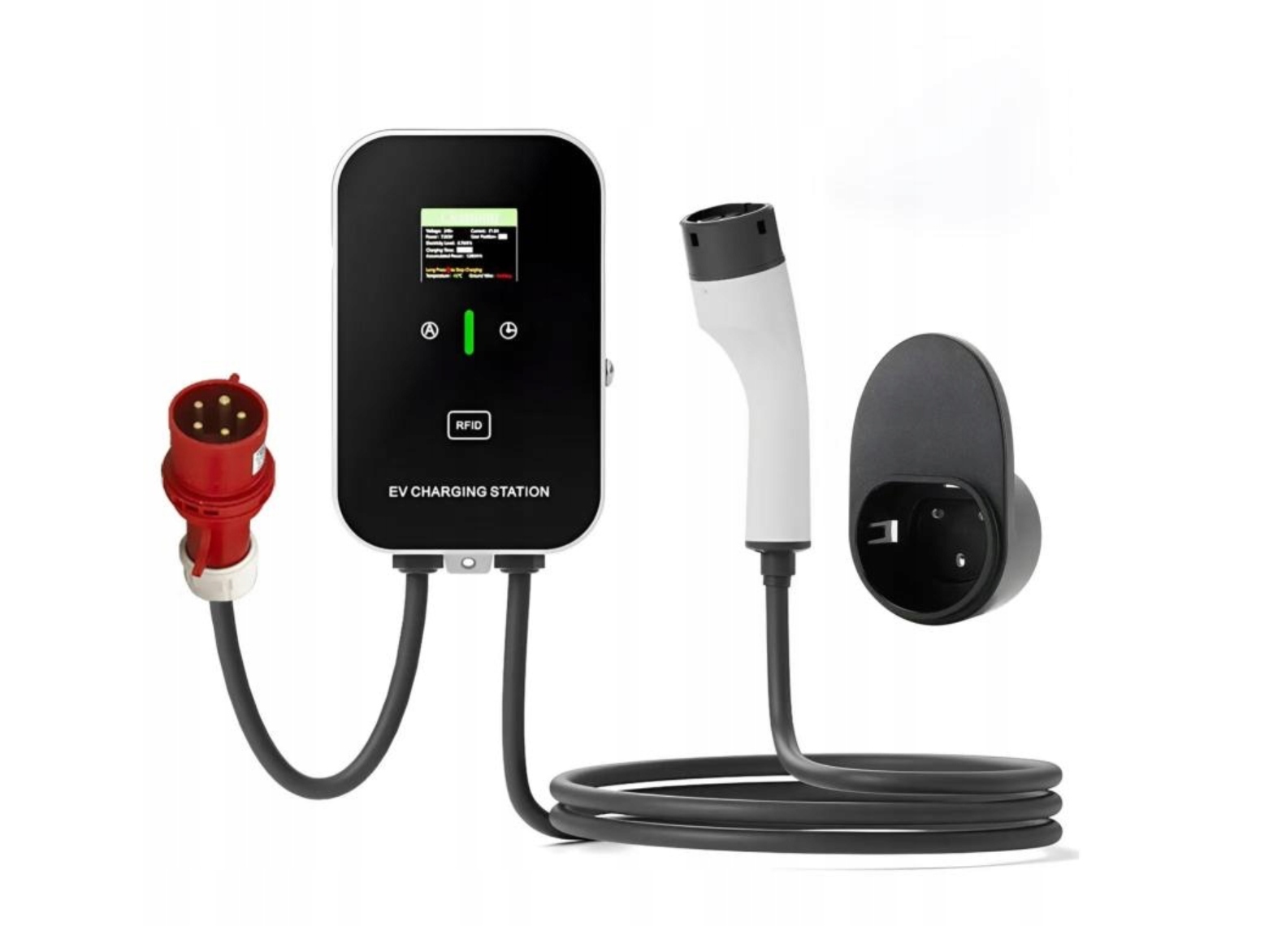 Chigoods Tragbares Schnellladegerät Ladestation Mobile Wallbox Ladekabel Für Elektrofahrzeuge 3p 32a 22kw Ev Typ 2 Für Tesla Byd Mg Atto 3