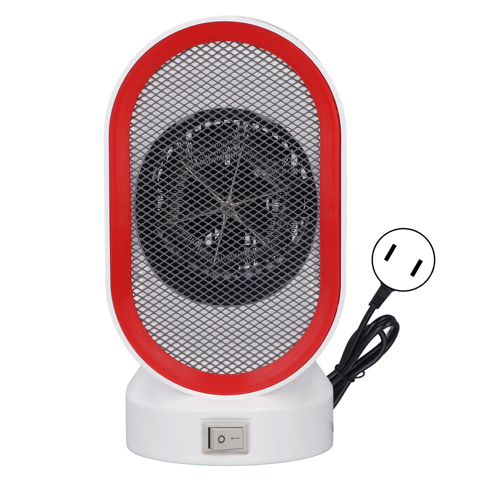 Tragbarer 400-w-elektroheizer – Mini-heizgerät Mit Leisem Betrieb Für Büro, Schlafzimmer Und Badezimmer – 110-v-us-stecker – Rot