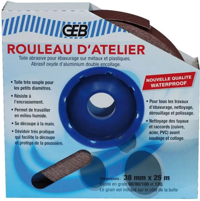 Geb - Werkstattrolle 25m Korn 80g