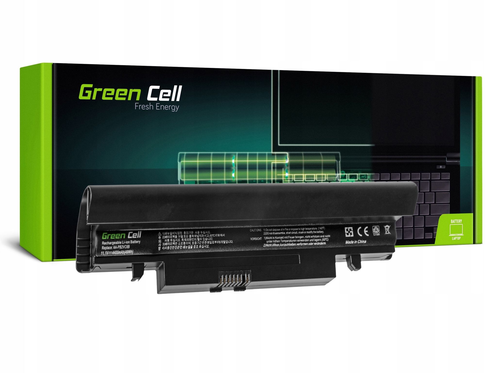 Samsung Laptop-akku Lithium-ionen 4400 Mah Greencell 1 Stück.