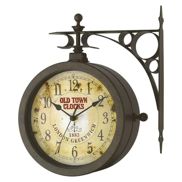 Tfa Dostmann - 603011 Quarz Wanduhr 205 Mm X 290 Mm X 295 Mm X 90 Mm Antik, Schwarz