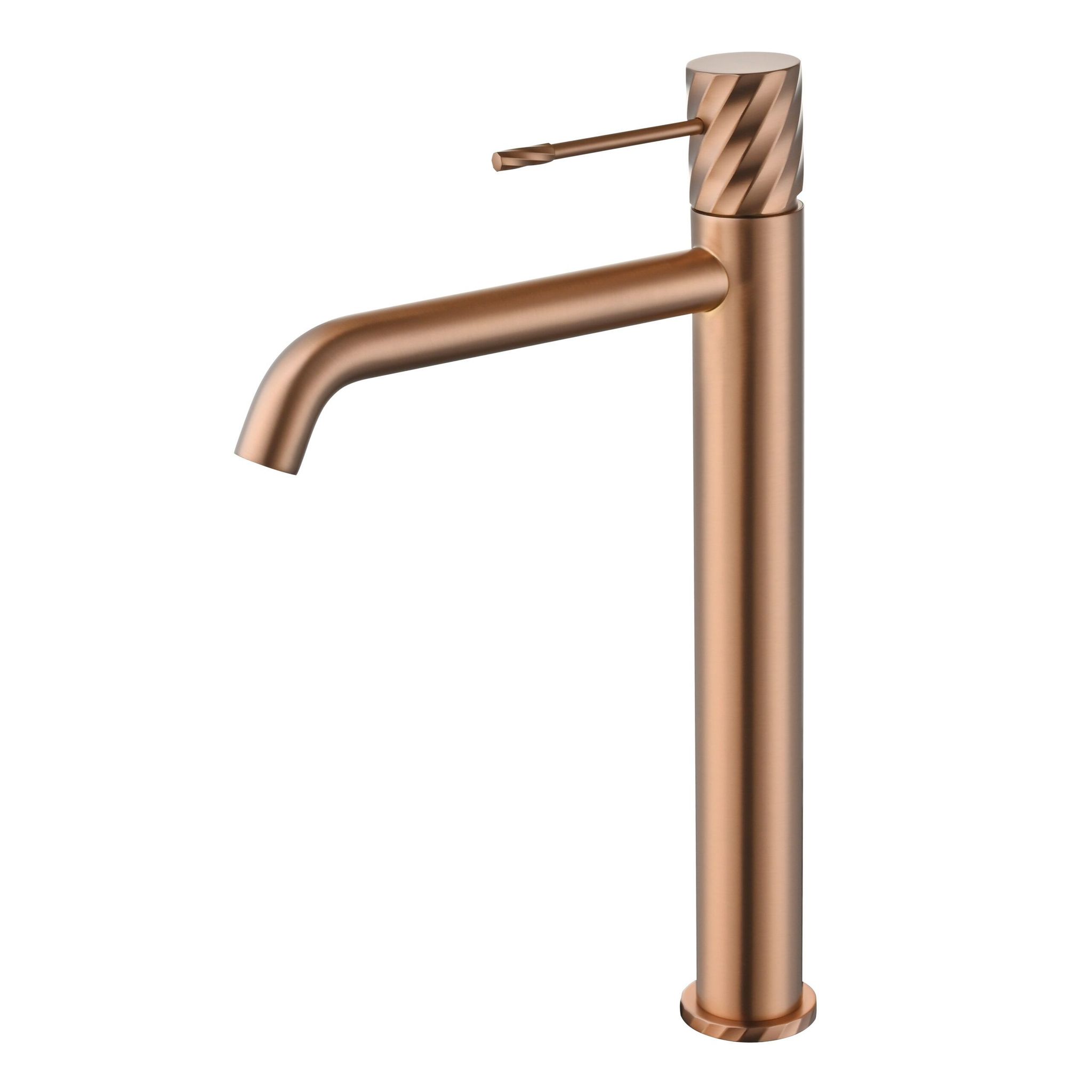 Imex Grifo Monomando Alto Para Lavabo Oro Rosa Latón Y Zamak Con Acabado Pvd Imex-bdb063-3orc
