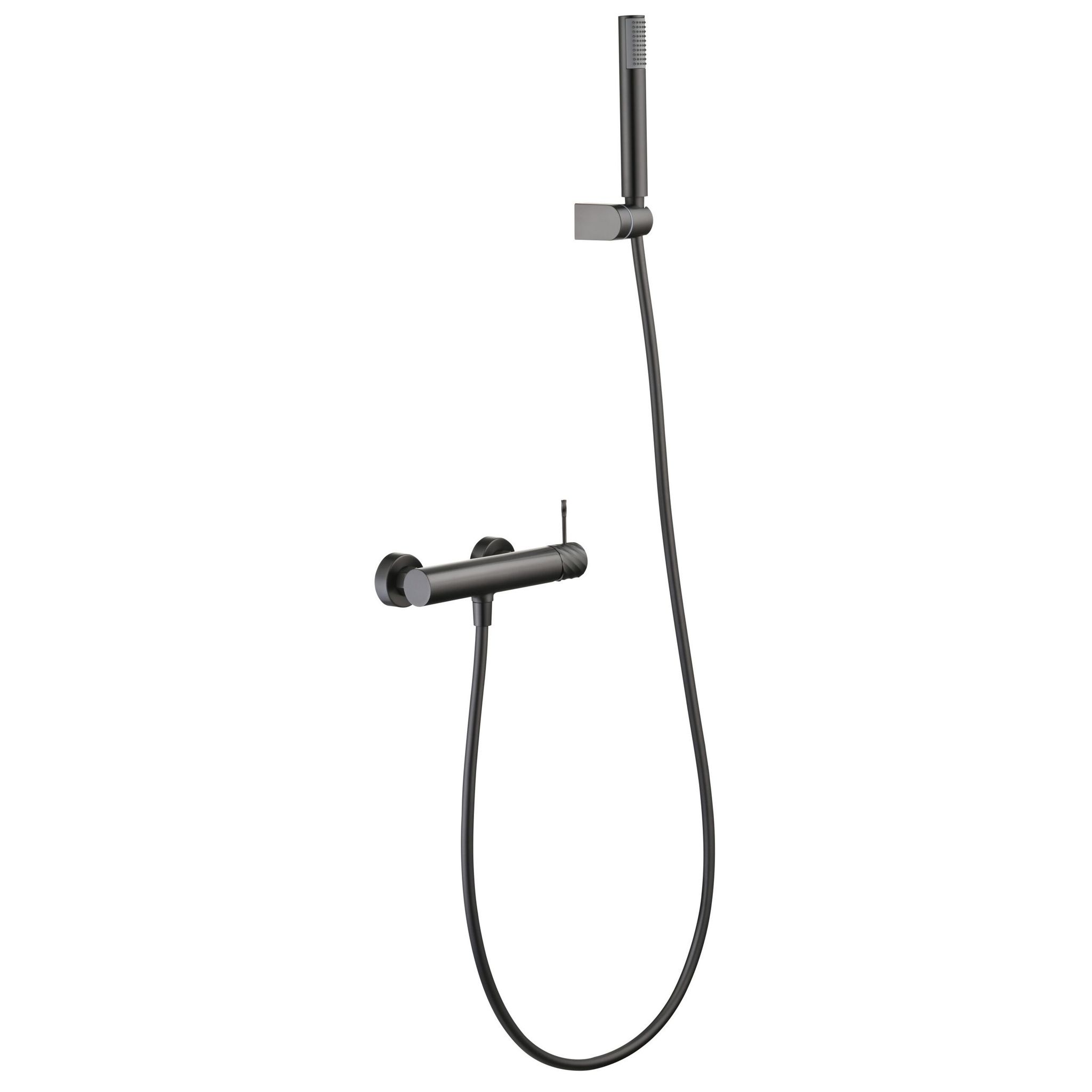 Imex Set De Ducha Monomando Negro Canón De Fusil Latón Y Zamak Con Acabado Pvd Diseno Elegante Resistente Y Duradero Bdb063-5bgm