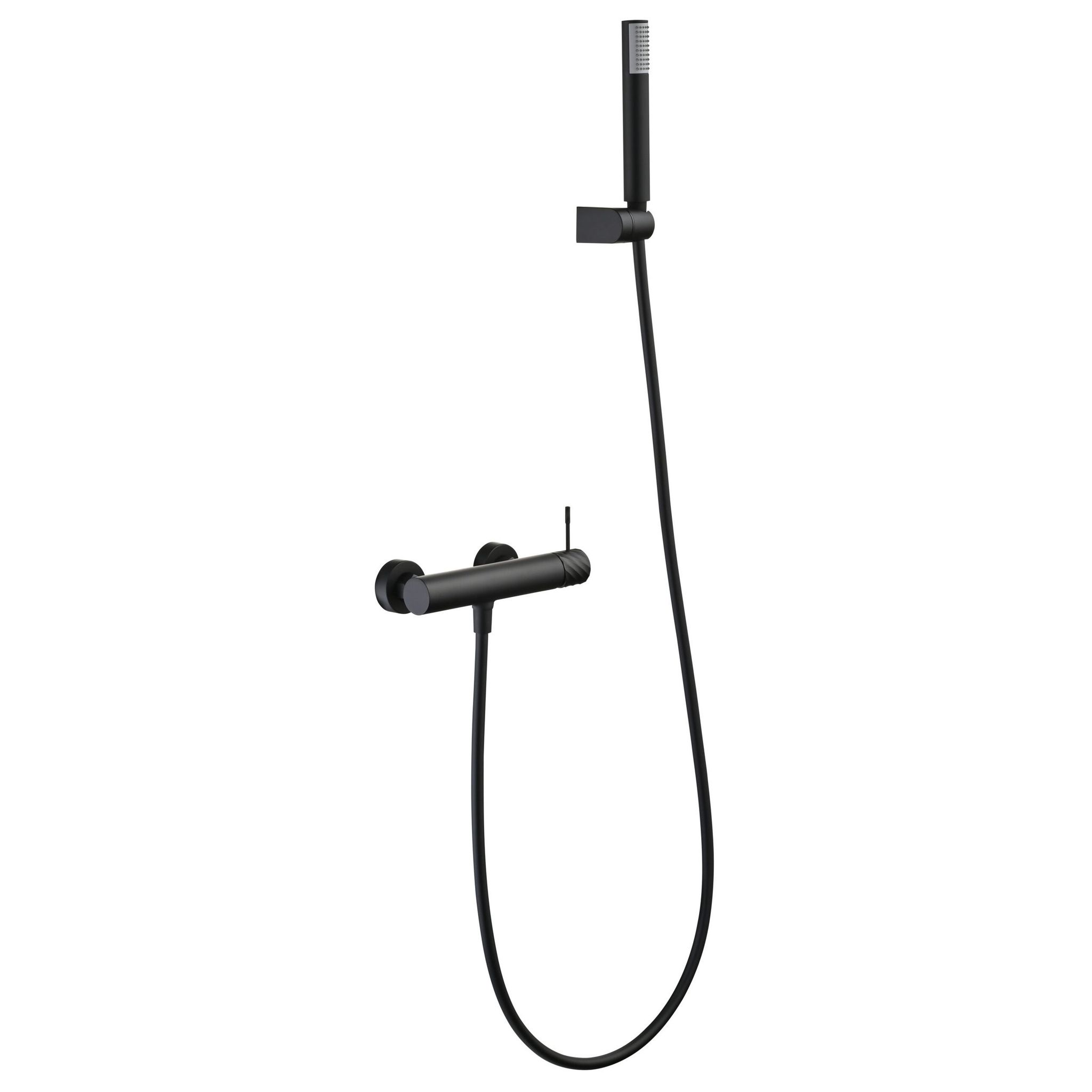 Imex Set De Ducha Monomando Bless Cromo Negro Mate Acabado Cromado Diseno Elegante Y Resistente Imex-bdb063-5ng