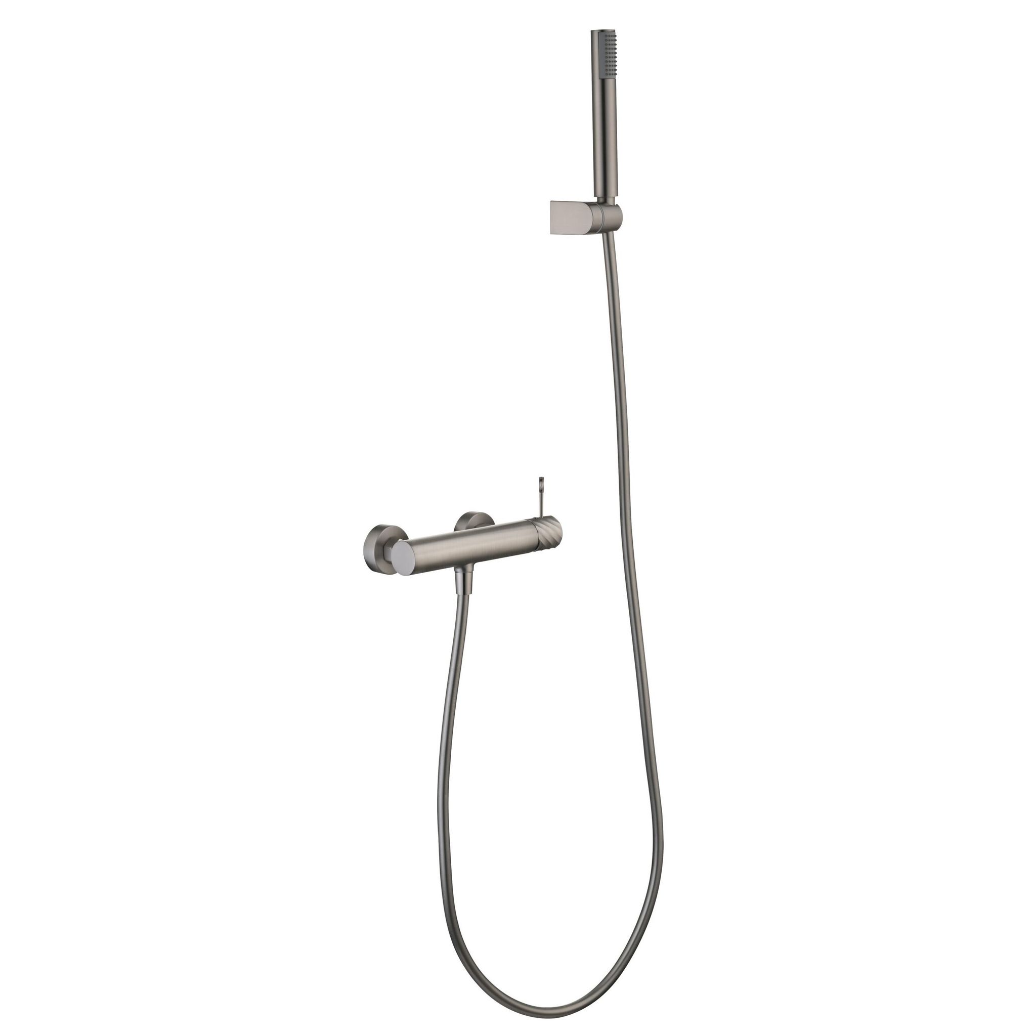 Imex Set De Ducha Mono Con Acabado Níquel Cepillado Material Metálico Antical Y Anticorrosión Código Imex-bdb063-5nq Bless Nichel Spazzolato