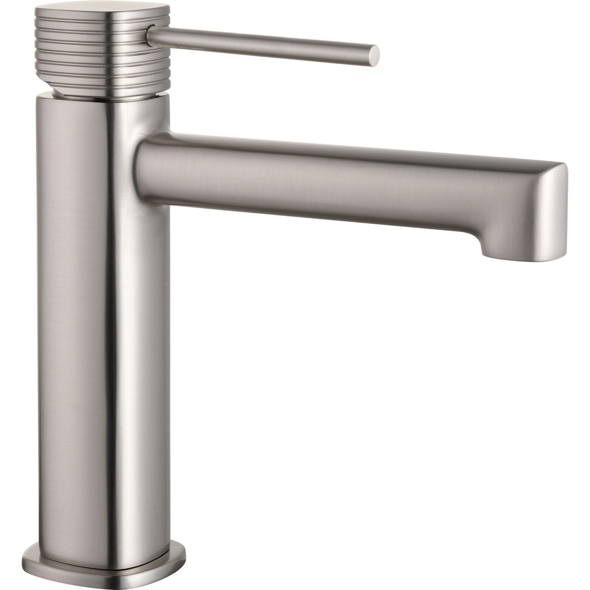 Imex Grifo Monomando Para Lavabo Níquel Cepillado Diseno Moderno Materiales De Calidad Modelo Firenze Bdf065-1nq