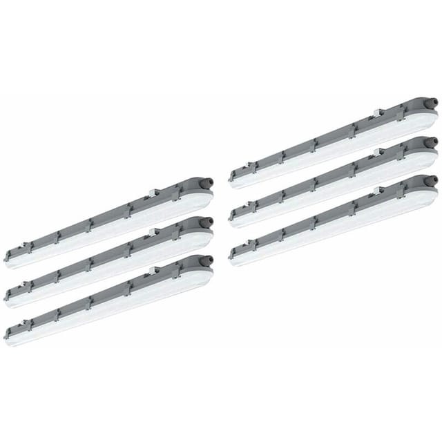 Led Deckenlampen Feuchtraum 120 Cm Feuchtraumwannenleuchten Led 120 Cm Garagenlampen Led Röhre, Reihenschaltung, 1x Led 36 Watt 4320 Lumen Kaltweiß, 6er Set