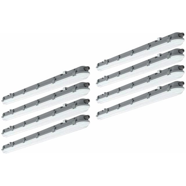 Deckenlampen Wannenleuchte Feuchtraum 120 Cm Feuchtraumwannenleuchten Led 120 Cm Garagenlampen Led Röhre, Reihenschaltung, 1x Led 36 Watt 4320 Lumen Kaltweiß, 8er Set