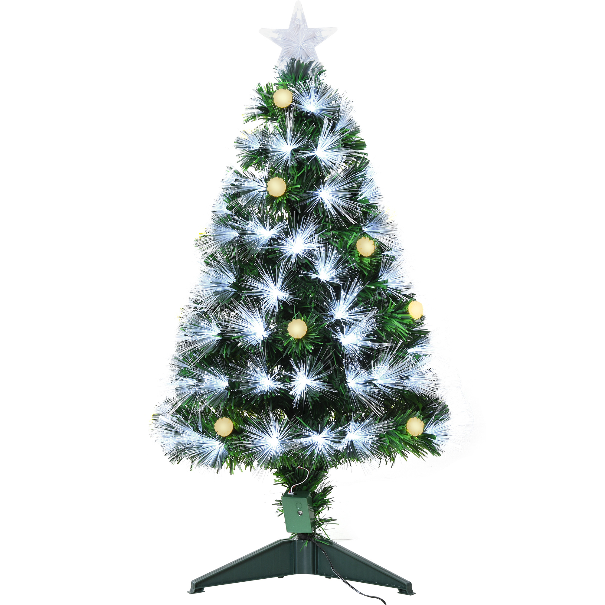 90 Cm Hoher Künstlicher Weihnachtsbaum Mit Integrierter Beleuchtung Und 90 Zweigen, Led-lichtleiter-weihnachtsbaum, Abnehmbarer Klappständer