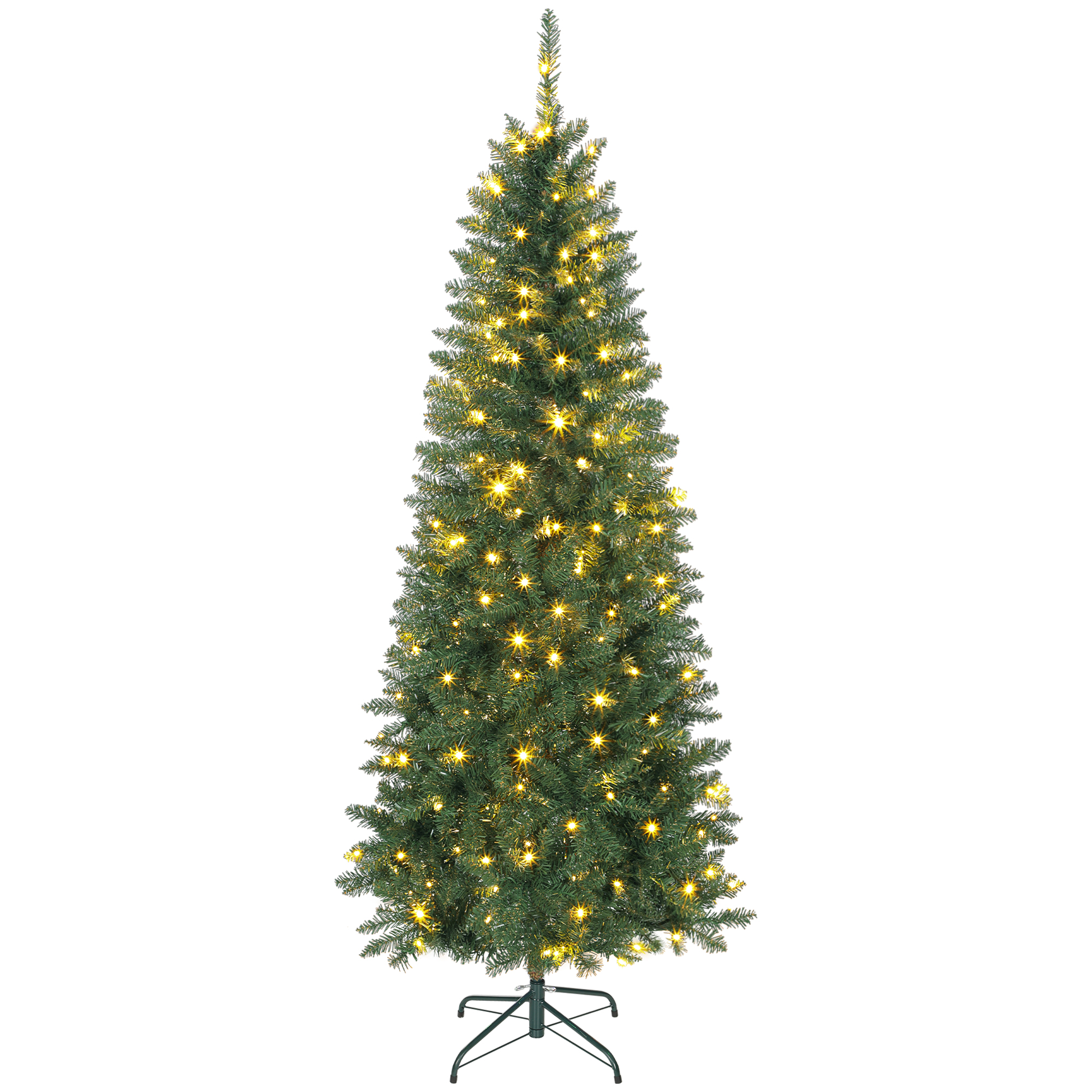 180 Cm Hoher Weihnachtsbaum, Beleuchtet Mit 250 Weißen Und Mehrfarbigen Lichtern, 899 Zweigen Und 9 Beleuchtungsmodi