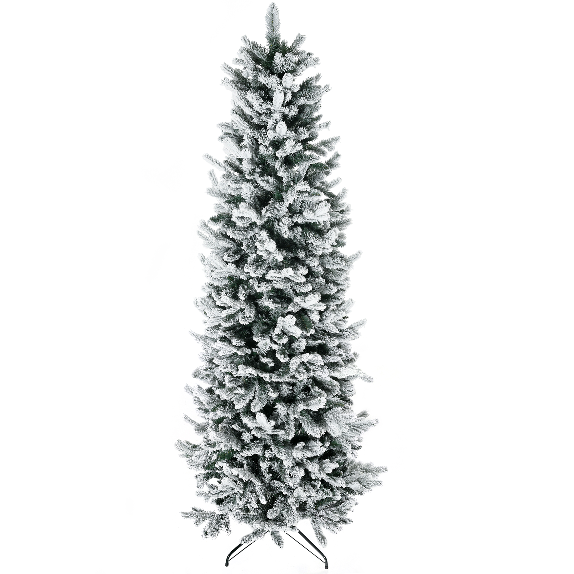 225 Cm Hoher, Schneebedeckter Weihnachtsbaum Mit 988 Zweigen Und Automatischem Stahlständer Zur Verwendung In Innenräumen