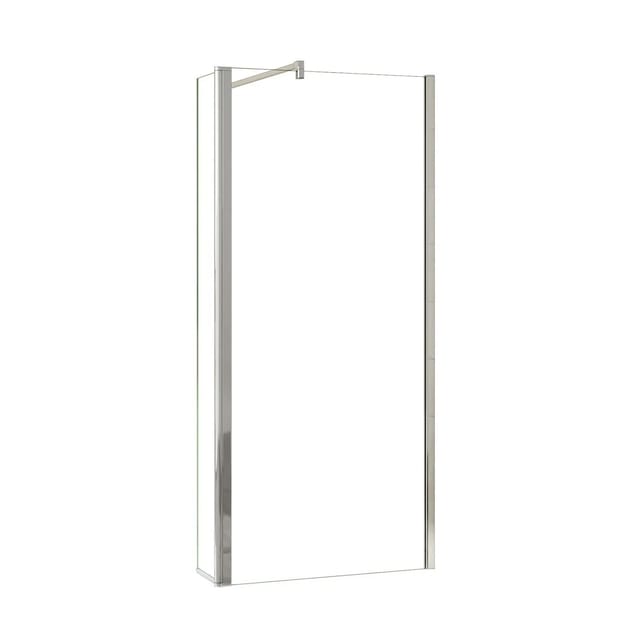 Duschparadies-de - 67.7x200cm+ Mit 2 70-120cm Schwarz Stabilisator 8mm Nano Sicherheitsglas Walk In Unregelmäßige Form Streifen Duschwand Duschabtrennung