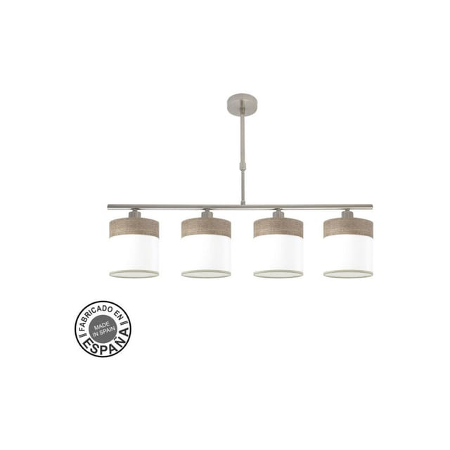 Fabrilamp Cloe Lampe 4xe14 Nickel/weiß-holz Grau Regx75x14 Cm