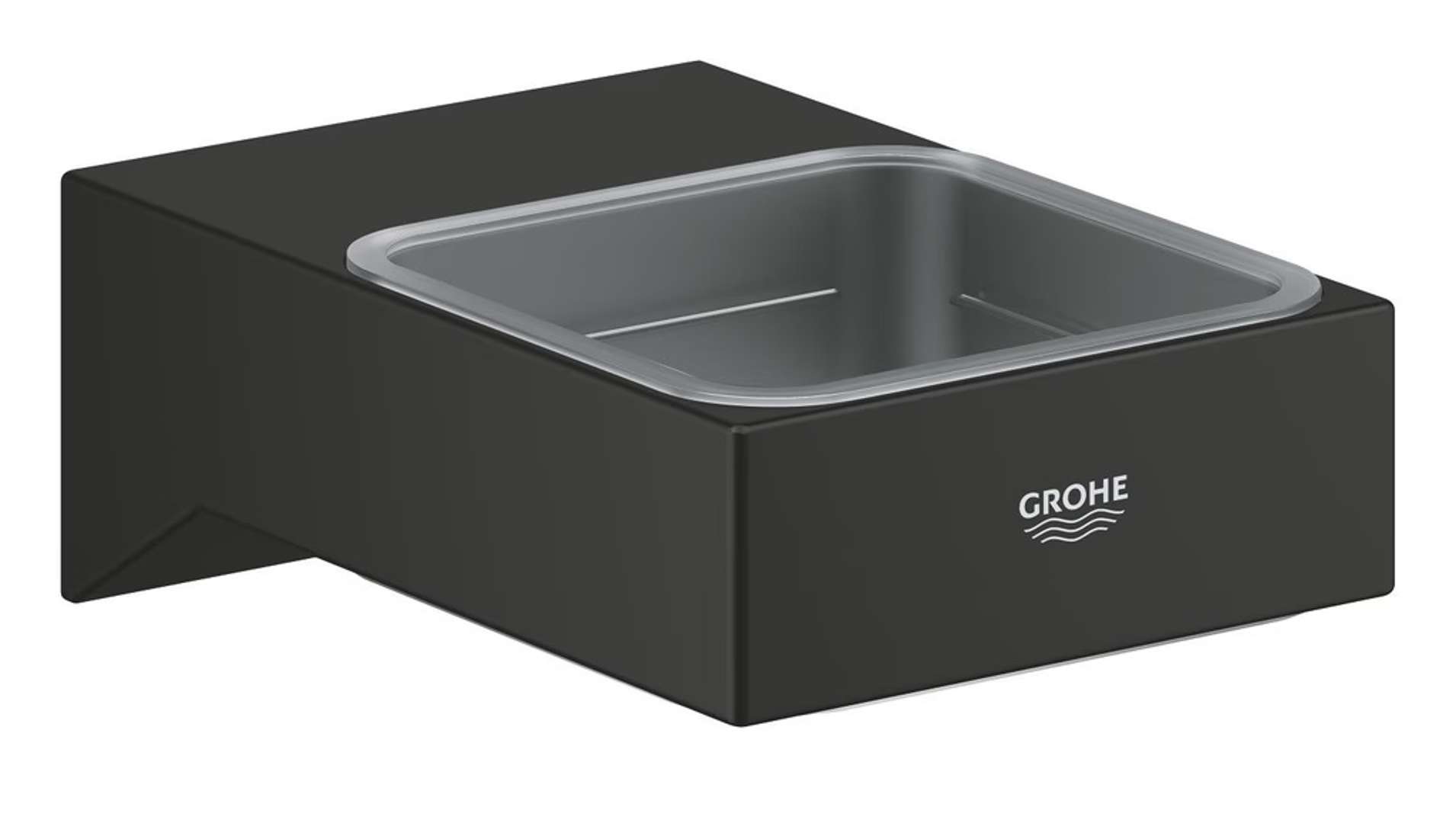Grohe Selection Cube - Glas-/seifenschalenhalter, Mattschwarz 408652430