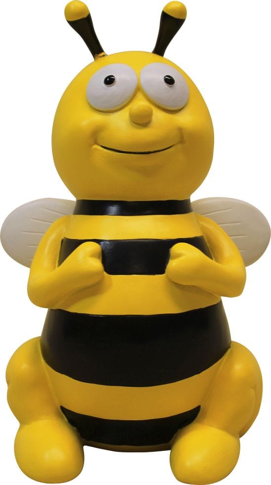 Figurendiscounter Biene Sitzend Groß 22x14x13cm Polyresin Wetterfest Dekofigur