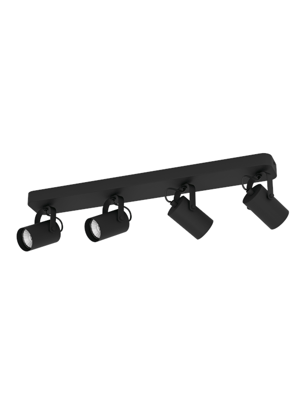 Eglo 900333 Spotleuchte Sorego Gu10 4x3w Stahl Schwarz L:58cm B:10cm H:12cm Dimmbar