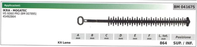 Ikra Ober- / Untermessersatz Für Heckenschere Hs 6060 041675