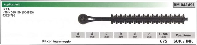 Ober-/untermesserkit Ikra Heckenschere Htmn 520 041491